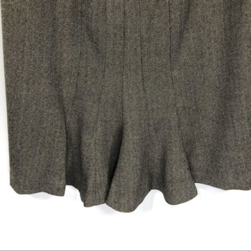 J.Crew Brown Wool Business Midi Skirt Classic Workwear Timeless Style Size 2 - Picture 5 of 6